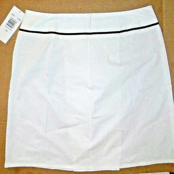 White Black Bow Pleated Summer Skirt - Picture 3 of 3